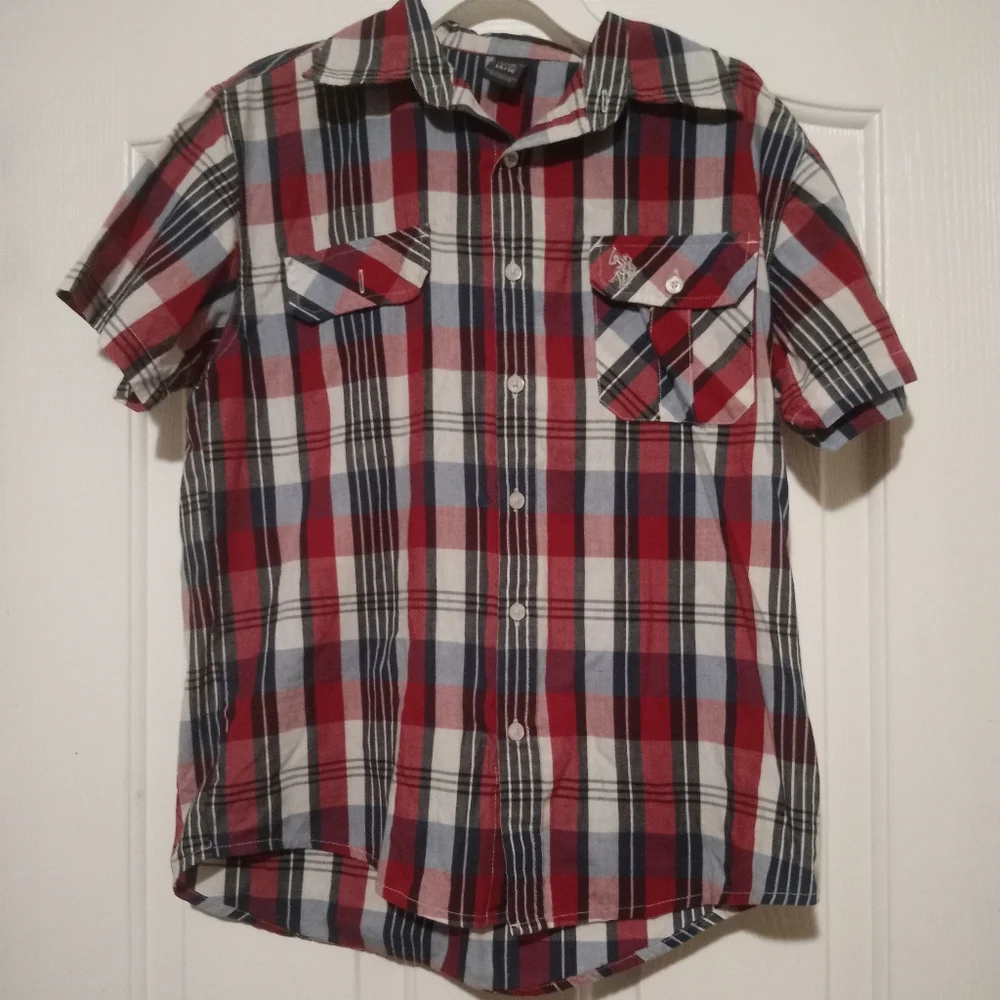 Red flannel button down - Picture 1 of 3